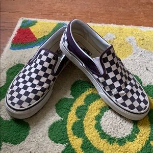 Nightshade Purple Checkered Slip-On Vans